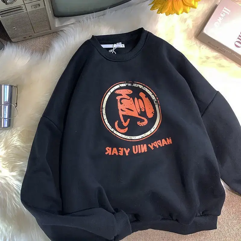 Men Navy Blue Fleece Sweatshirt with "Tide" Logo — feature 11