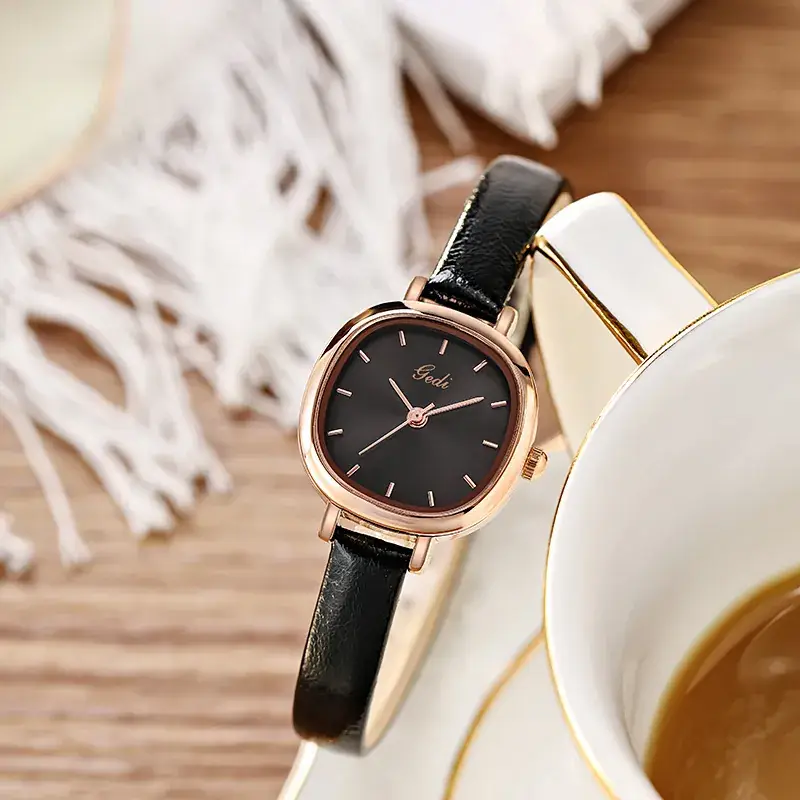 Goldie Women's Quartz Watch with Brown Leather Belt - Image 11