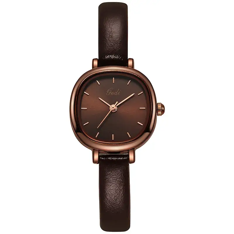 Goldie Women's Quartz Watch with Brown Leather Belt - Image 13