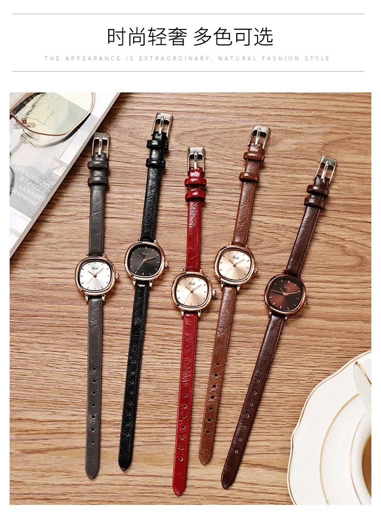 Goldie Women's Quartz Watch with Brown Leather Belt — feature 10