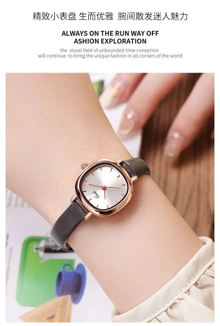 Goldie Women's Quartz Watch with Brown Leather Belt — feature 8