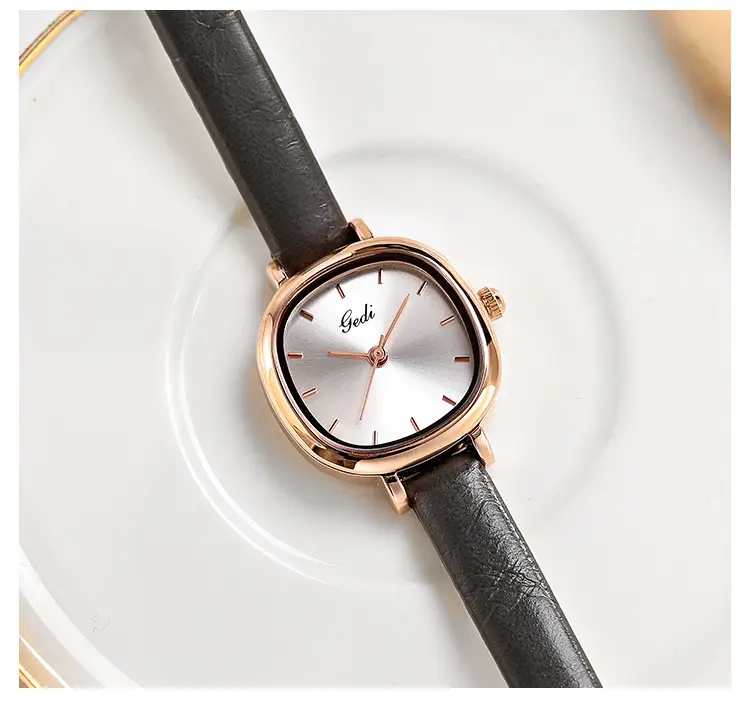 Goldie Women's Quartz Watch with Brown Leather Belt — feature 9