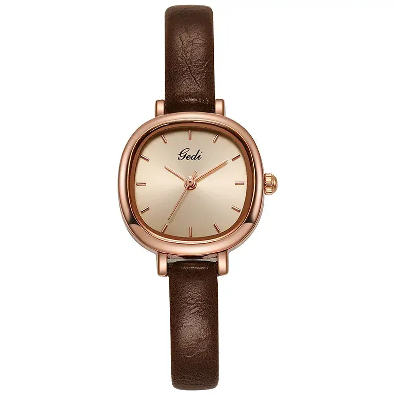Goldie Women's Quartz Watch with Brown Leather Belt - Image 5
