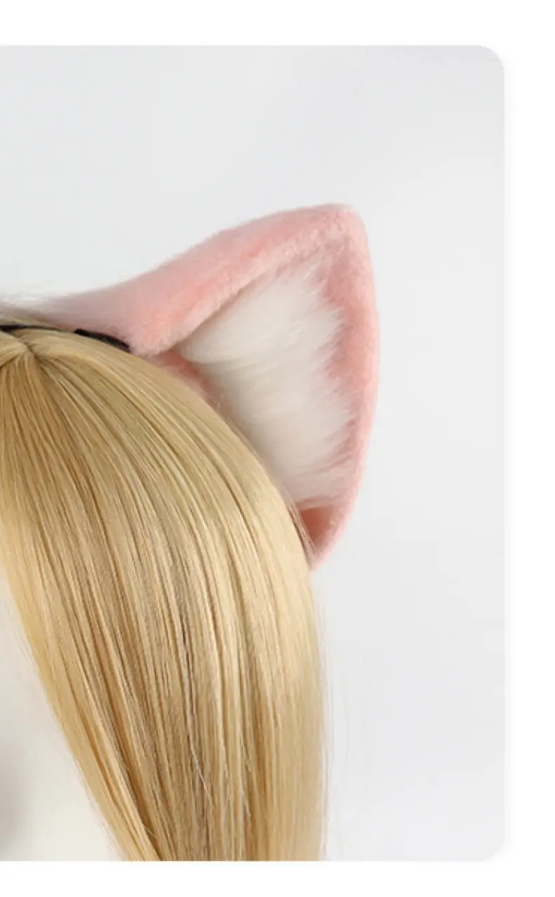Pink Fox Tail Hairpin with Cat Ears & Fur Arm Accessories — feature 6