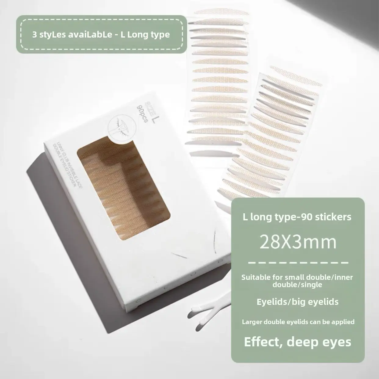Double Eyelid Stickers Invisible Natural Swollen Effect