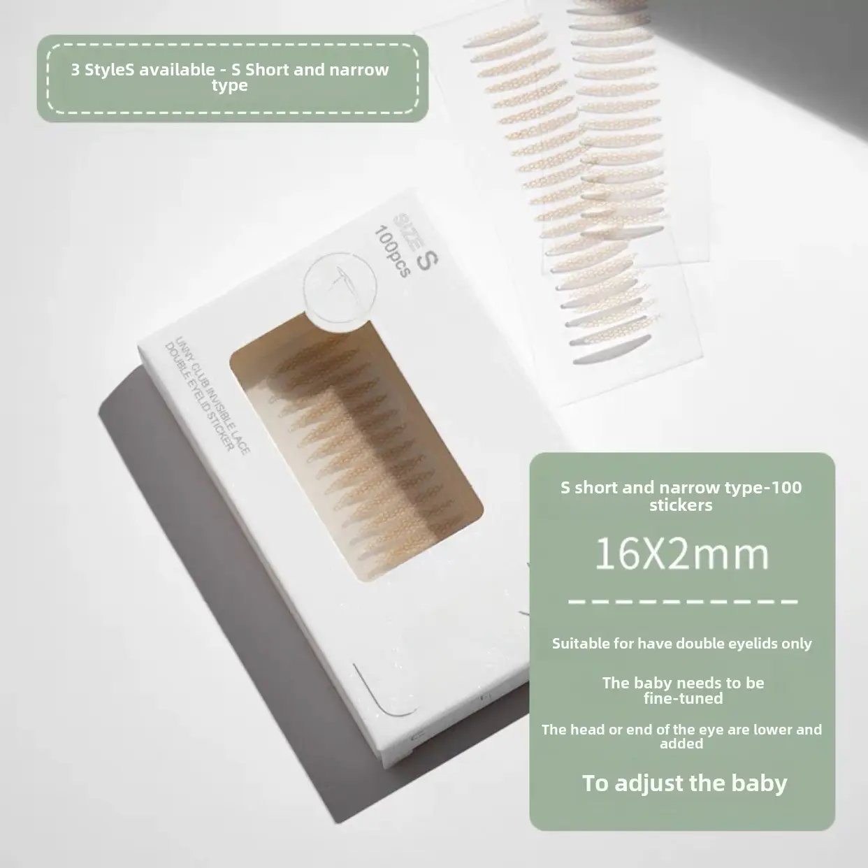Double Eyelid Stickers Invisible Natural Swollen Effect