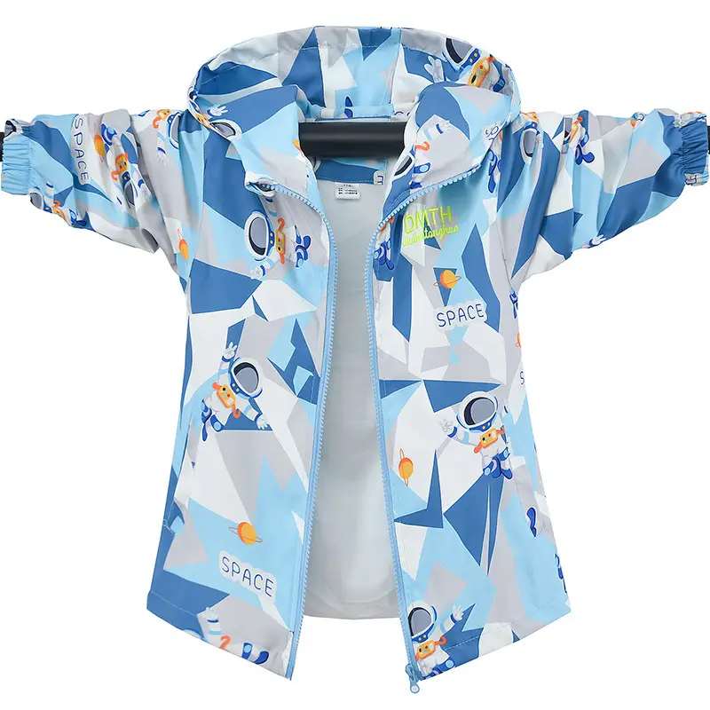 Boys' Blue Cartoon Coat 2025 Spring Casual Western Style - Image 11