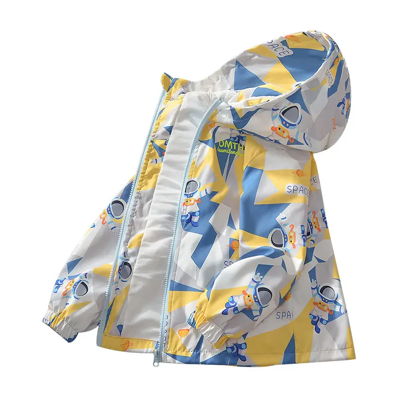 Boys' Blue Cartoon Coat 2025 Spring Casual Western Style - Image 13