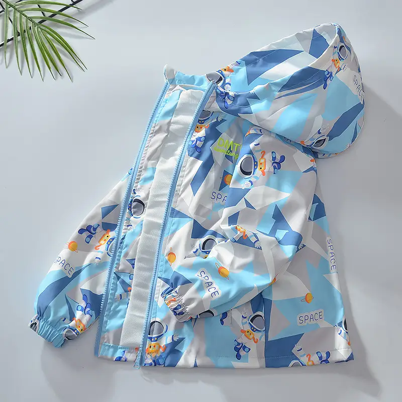 Boys' Blue Cartoon Coat 2025 Spring Casual Western Style - Image 8