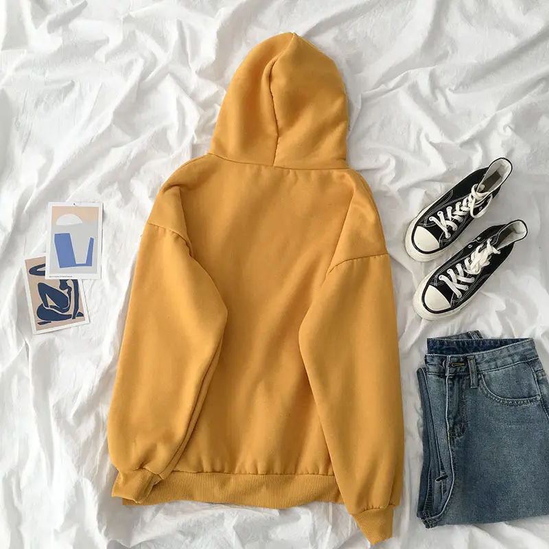 Women Velvet Hoodie Purple Spring Autumn Wear