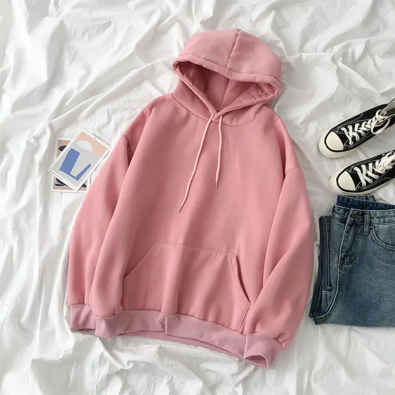 Women Velvet Hoodie Purple Spring Autumn Wear