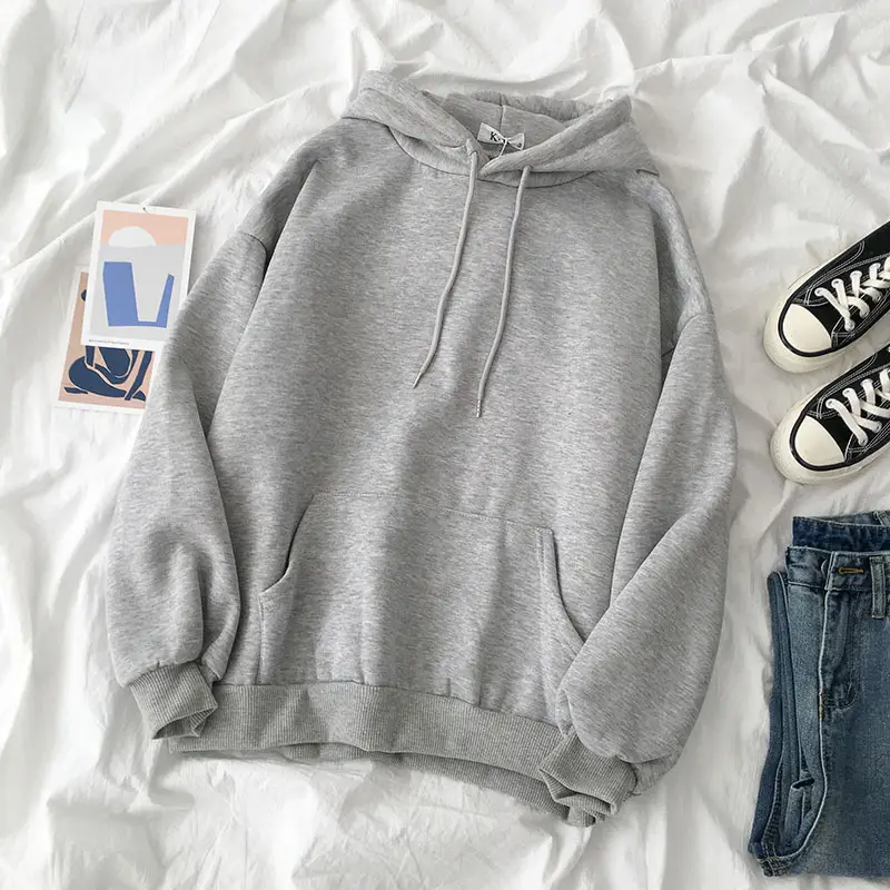 Women Velvet Hoodie Purple Spring Autumn Wear