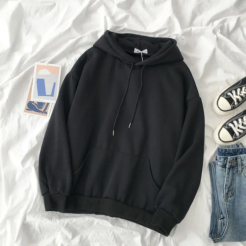 Women Velvet Hoodie Purple Spring Autumn Wear