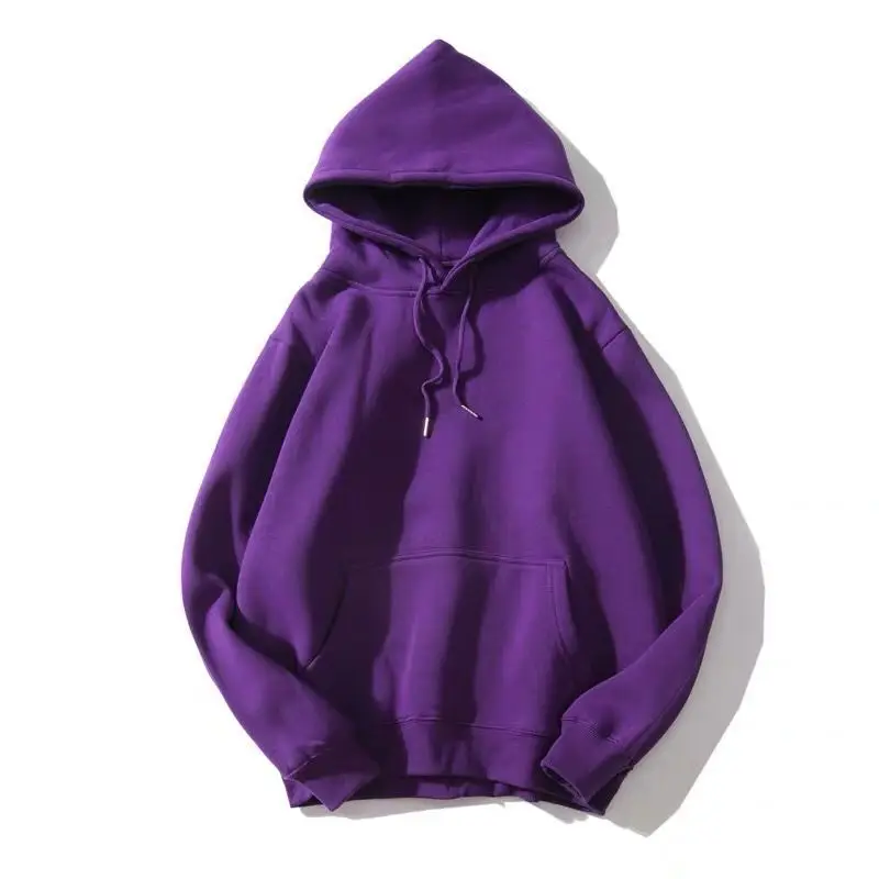 Women Velvet Hoodie Purple Spring Autumn Wear