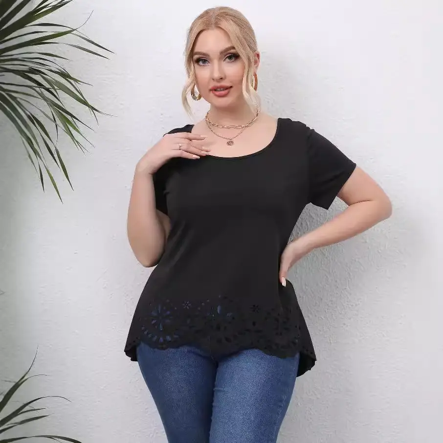 Women's Black Burned Flower Short Sleeve Jacket Casual 2021 - Image 4