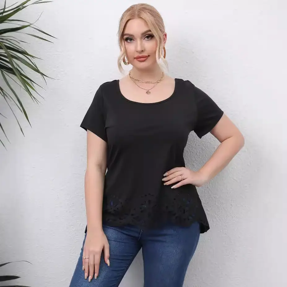 Women's Black Burned Flower Short Sleeve Jacket Casual 2021 - Image 5