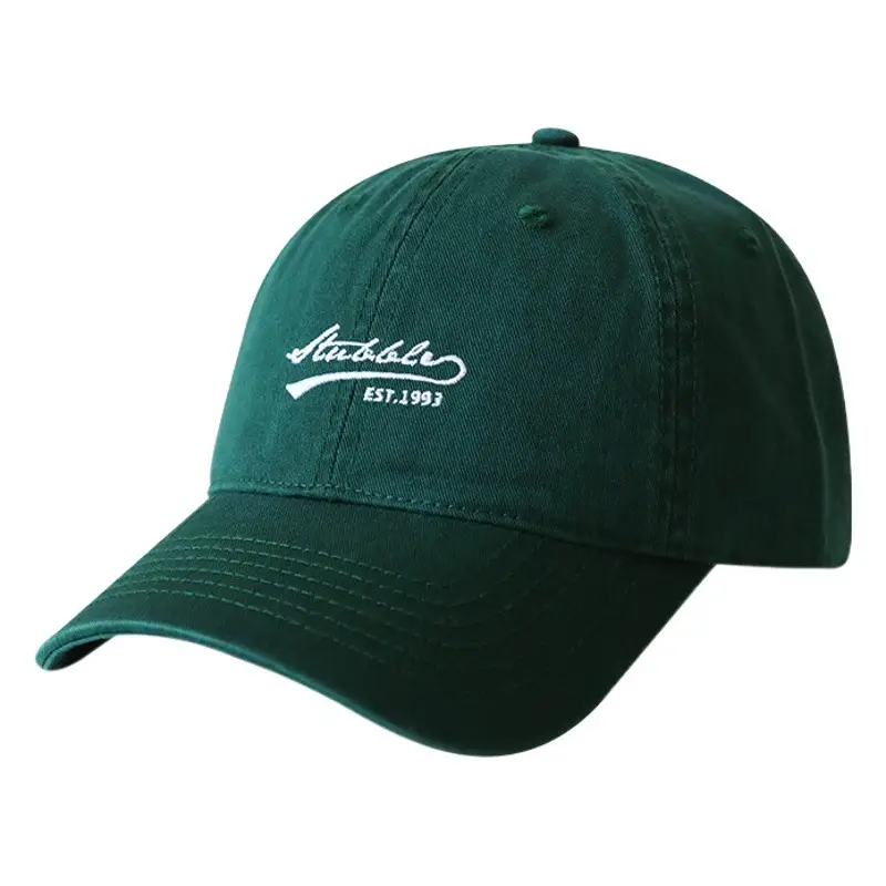 Stubble Embroidered Blue Baseball Cap for Men Women