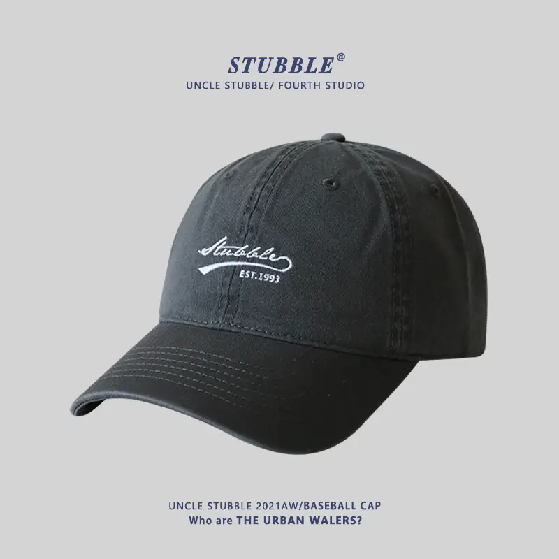 Stubble Embroidered Blue Baseball Cap for Men Women - Image 2