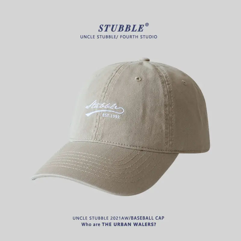 Stubble Embroidered Blue Baseball Cap for Men Women - Image 4