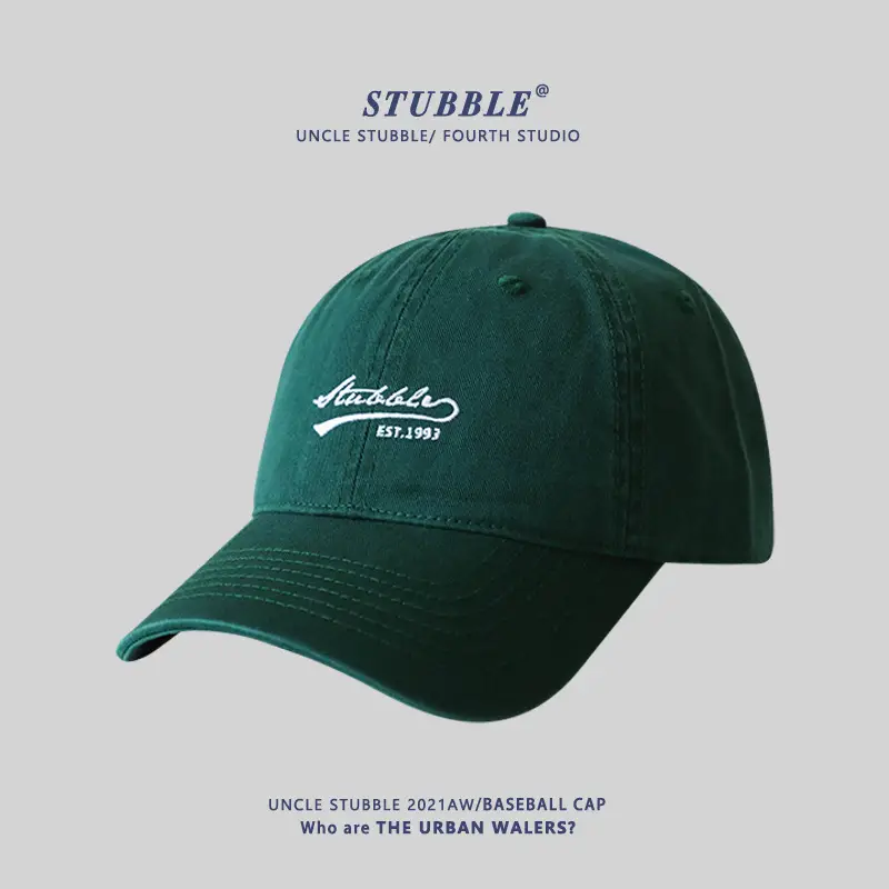 Stubble Embroidered Blue Baseball Cap for Men Women - Image 6