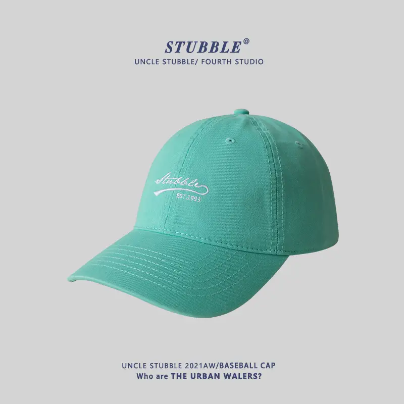 Stubble Embroidered Blue Baseball Cap for Men Women - Image 8