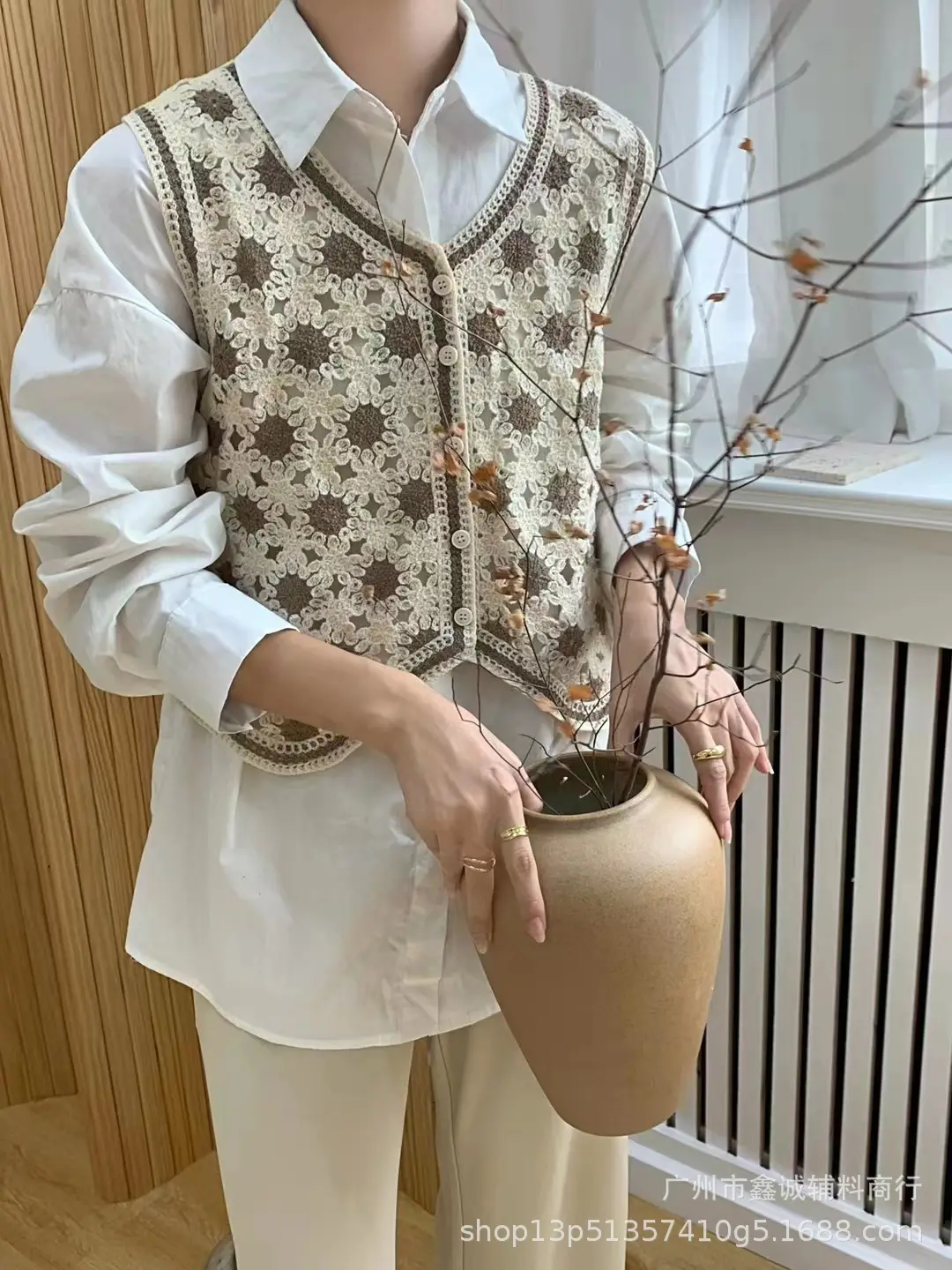 Embroidered Knitted Vest Women College Style New Spring Autumn - Image 6
