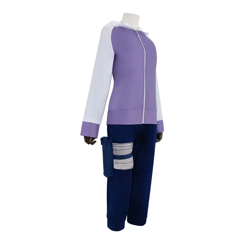 Halloween Anime Suit Purple Blue Striped Long Sleeve Top - Image 2