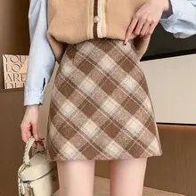 Women Pleated Skirt Gray Slimming Winter Summer — feature 9