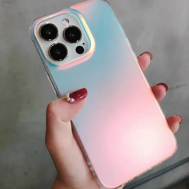 Gradient Laser iPhone 15 Pro Case Anti Fall 16" - Image 2