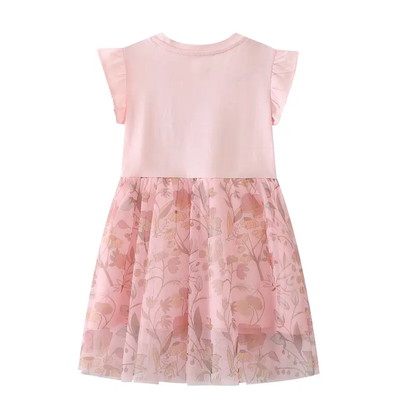 Girls Pink Floral A-line Dress 2025