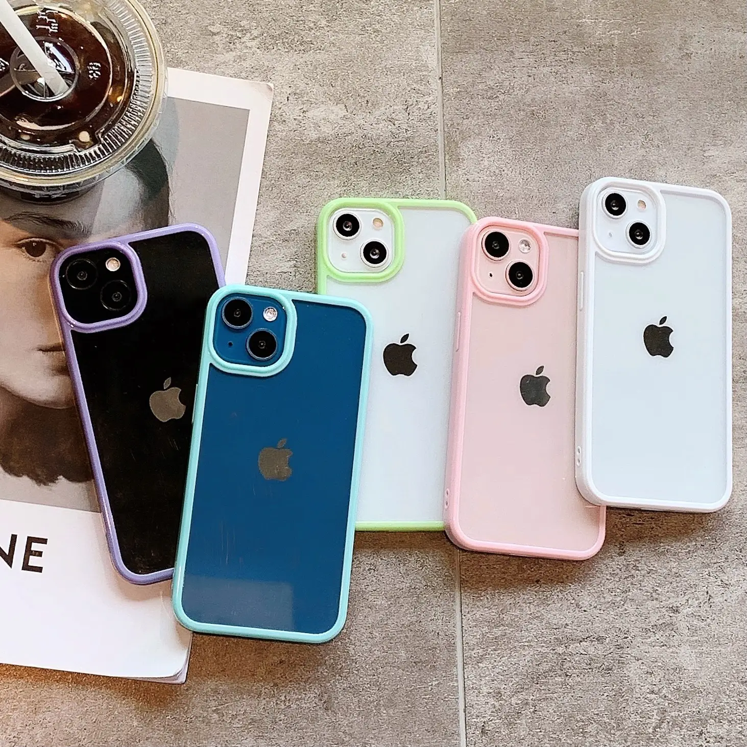 Apple 13Pro Mobile Case Acrylic Two Color Drop Resistant - Image 8