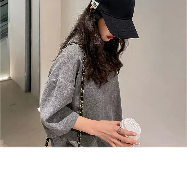 Women Korean Style Black Baseball Cap with Chain Strap — feature 16