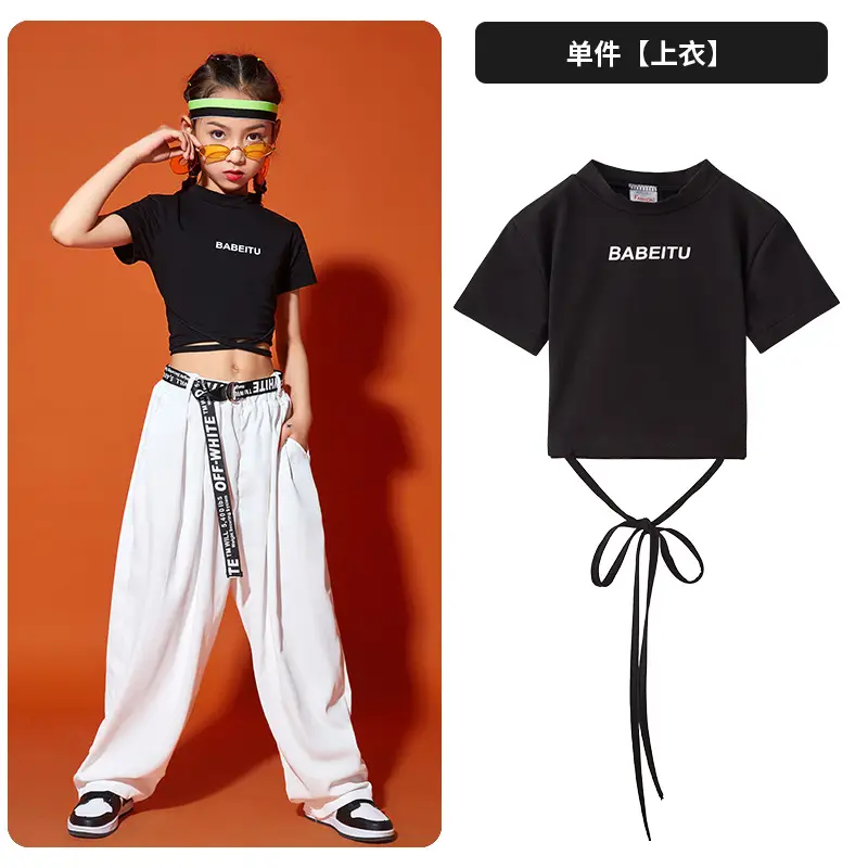 Black Lace-up Short Sleeve