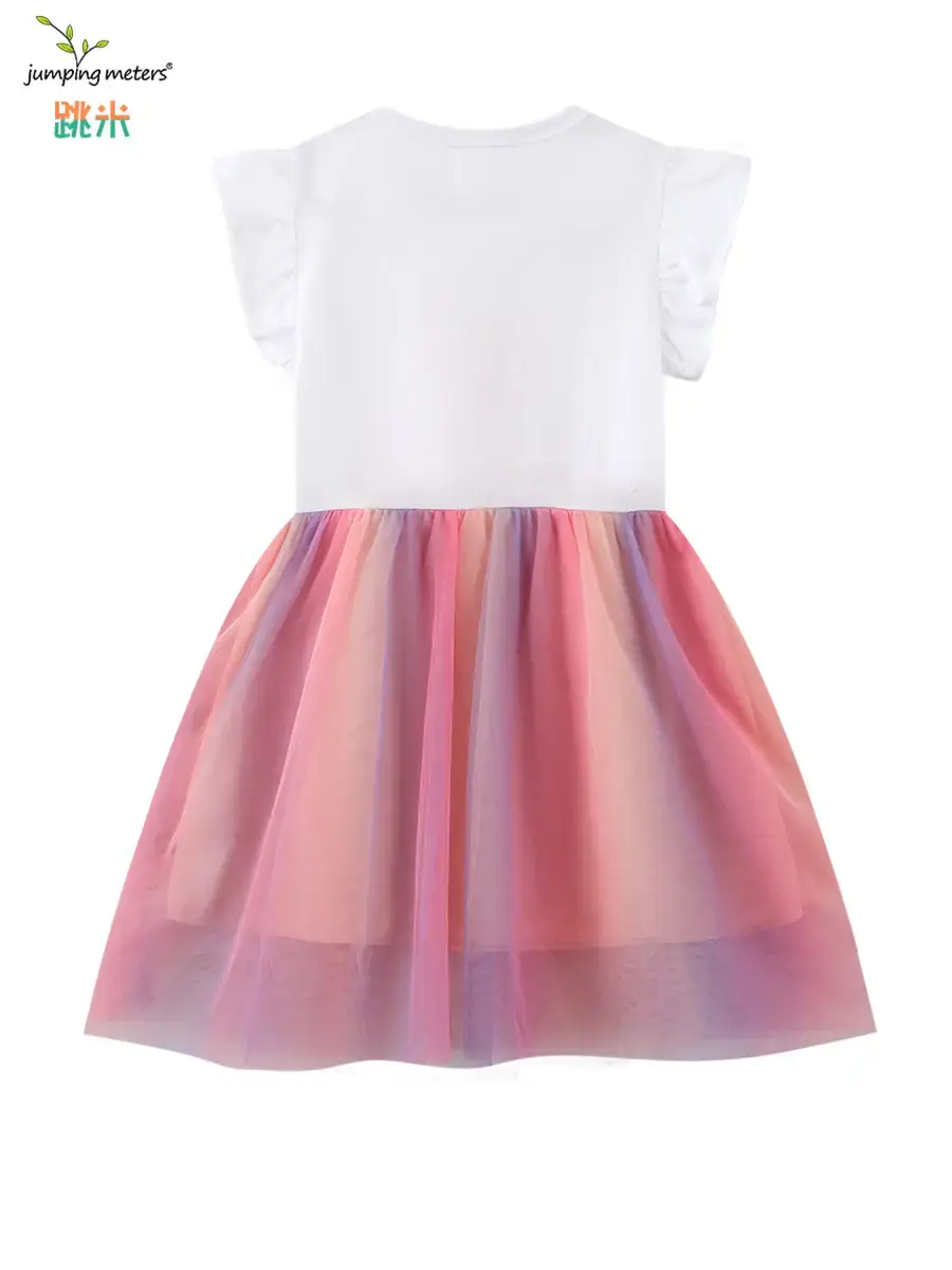 Girls Butterfly Print Turquoise Skirt Set - Image 5