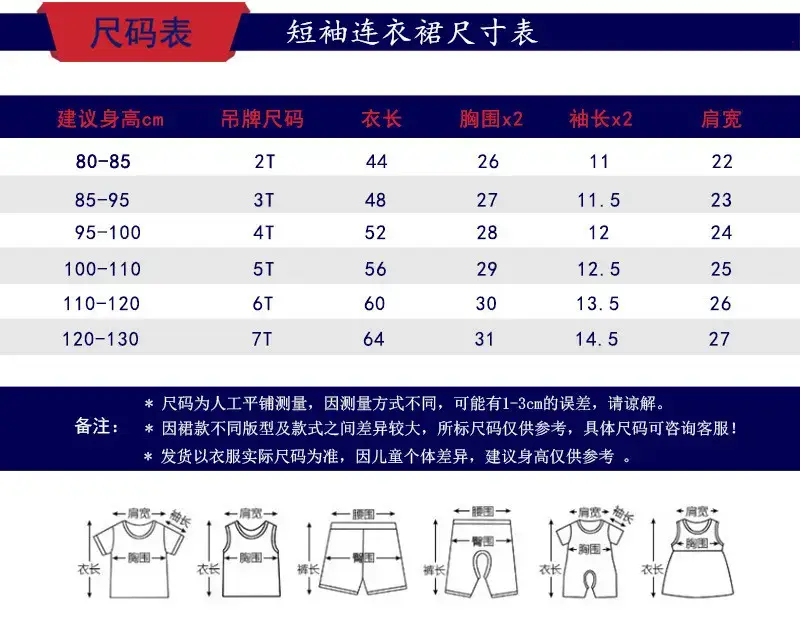 短袖裙子尺寸表