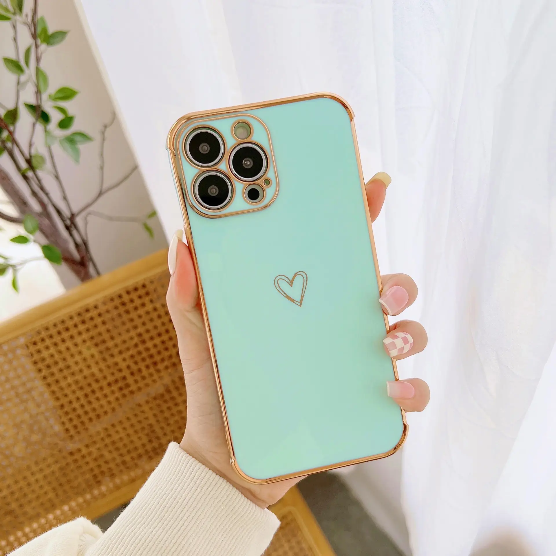 Apple 16Promax Mobile Cover with 6D Gold Plating