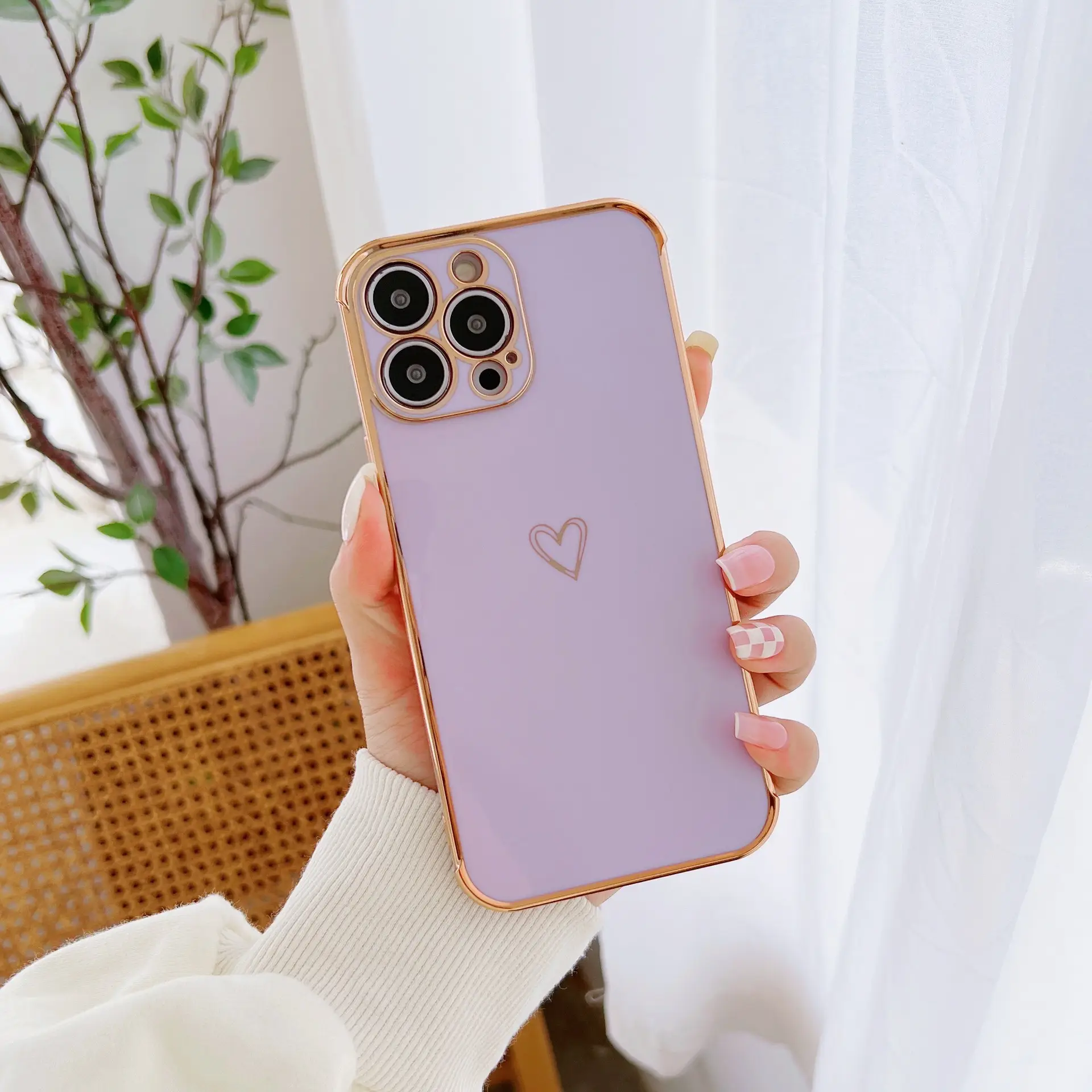 Apple 16Promax Mobile Cover with 6D Gold Plating
