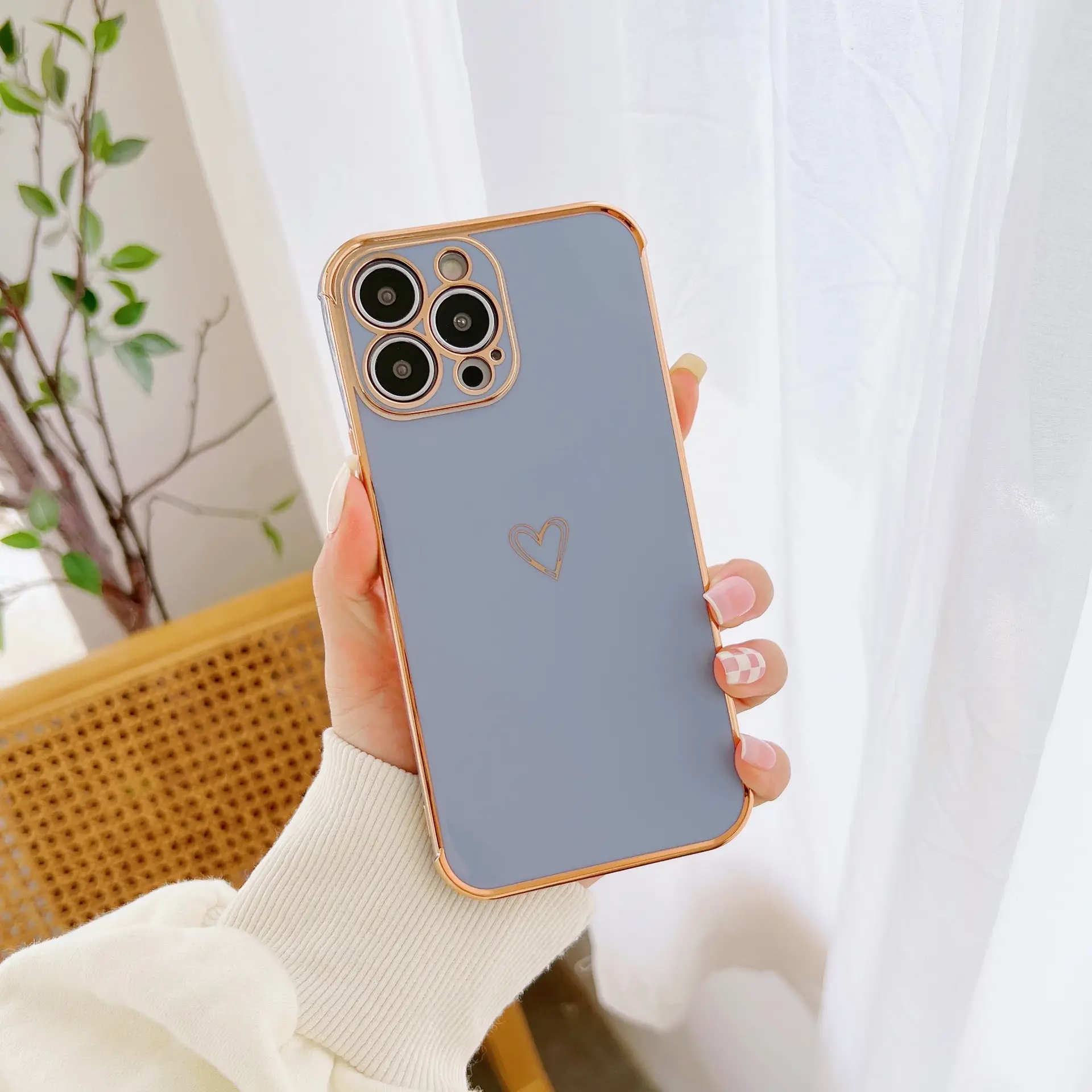 Apple 16Promax Mobile Cover with 6D Gold Plating