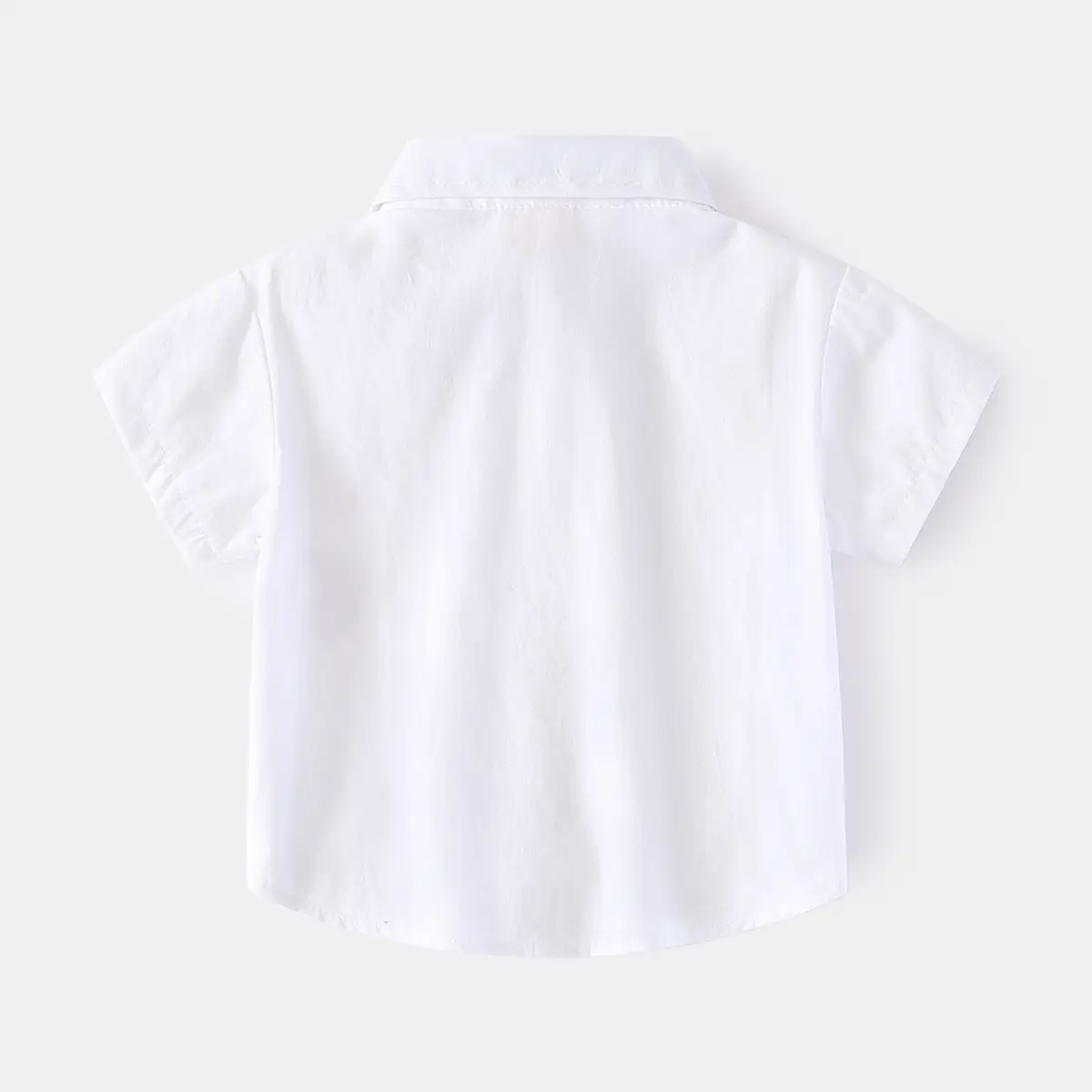 Children's 2-Piece Cotton Lapel Shirt Set Yellow White Blue