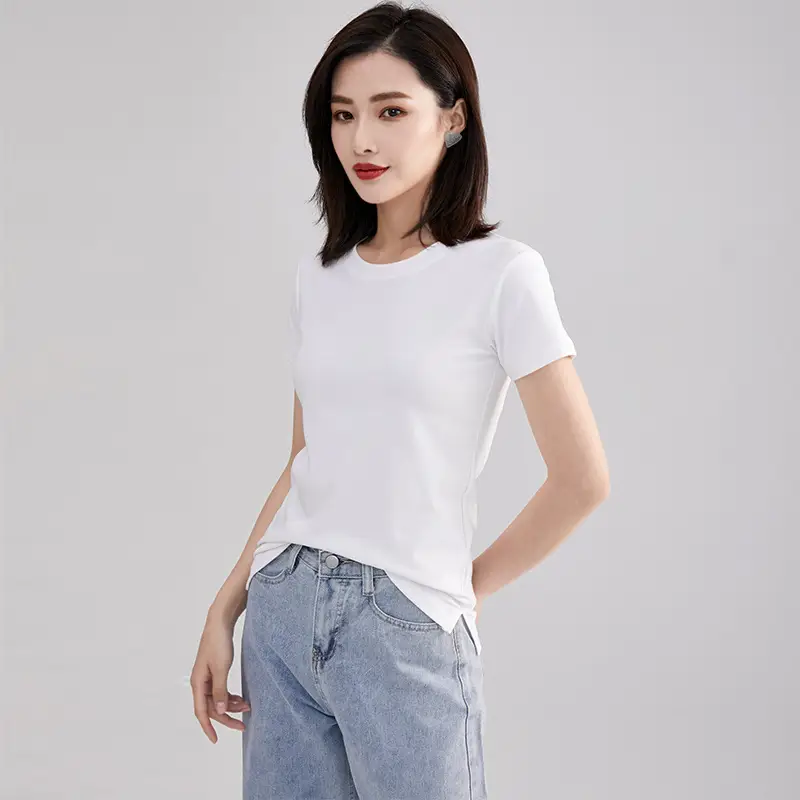 Women Cotton Pink Round Neck T-Shirt - Image 33