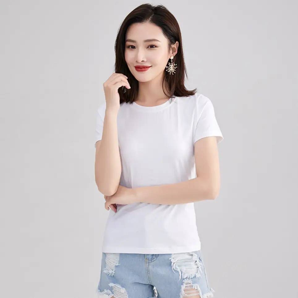 Women Cotton Pink Round Neck T-Shirt - Image 13