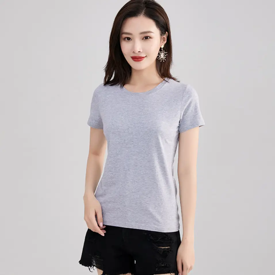 Women Cotton Pink Round Neck T-Shirt - Image 15