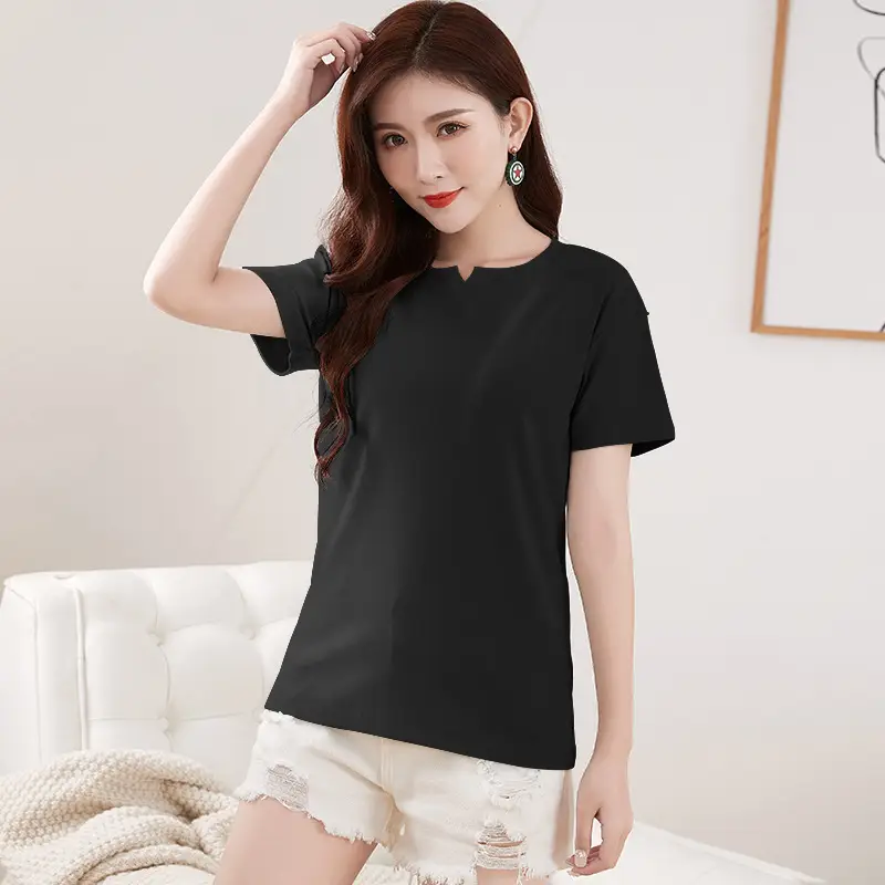 Women Cotton Pink Round Neck T-Shirt - Image 22
