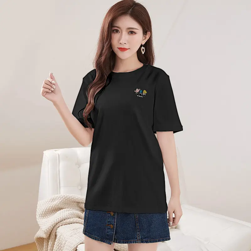 Women Cotton Pink Round Neck T-Shirt - Image 25