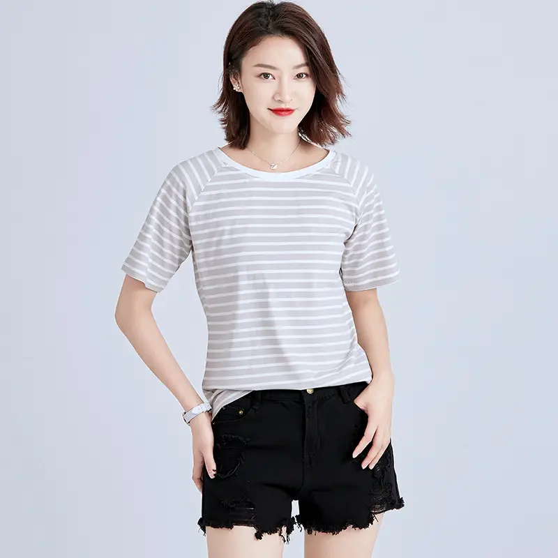 Women Cotton Pink Round Neck T-Shirt - Image 6