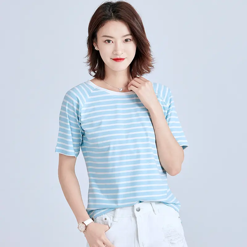 Women Cotton Pink Round Neck T-Shirt - Image 8