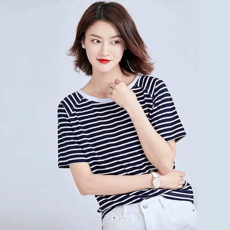 Women Cotton Pink Round Neck T-Shirt - Image 9
