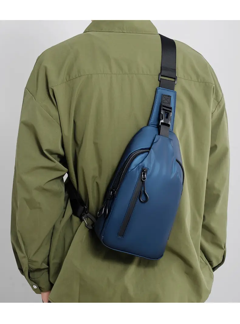 Men's Black PU Shoulder Bag Large Capacity Anti-Splash — feature 16