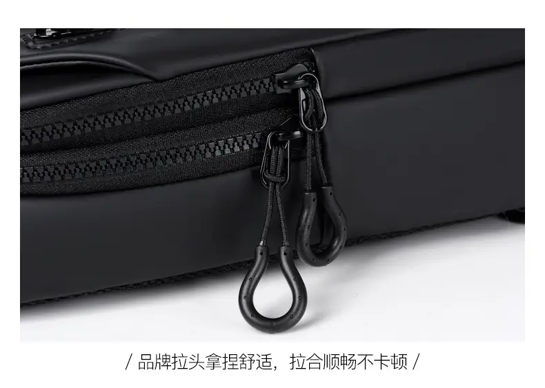 Men's Black PU Shoulder Bag Large Capacity Anti-Splash — feature 39