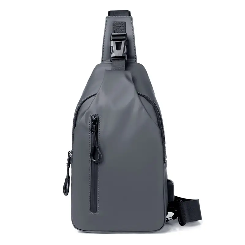Men's Black PU Shoulder Bag Large Capacity Anti-Splash - Image 3